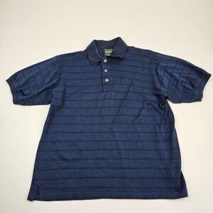 Boss Hugo Boss Golf Polo Shirt Men's XL Striped Blue‎ Italy Cotton Short Sleeve